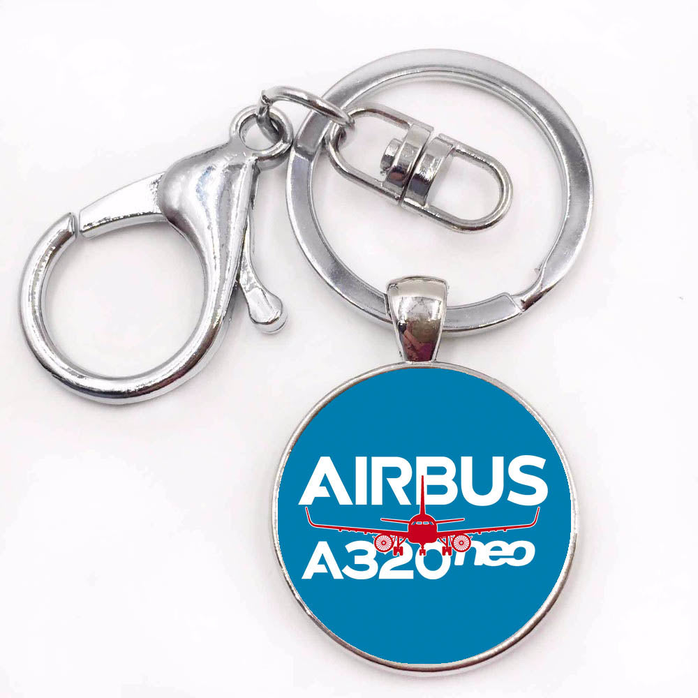 Amazing Airbus A320neo Designed Circle Key Chains