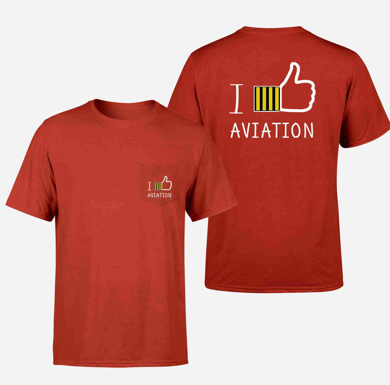 I Like Aviation Designed Pocket T-Shirts