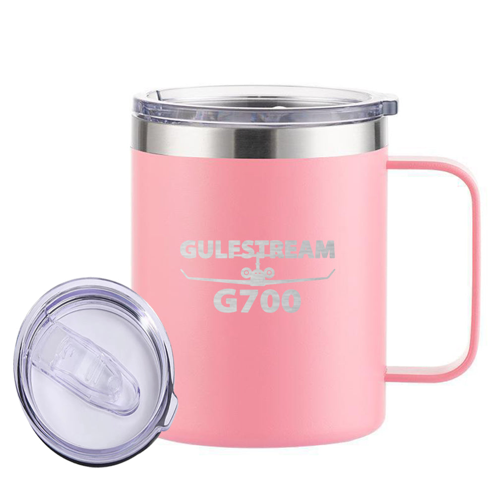 Amazing Gulfstream G700 Designed Stainless Steel Laser Engraved Mugs