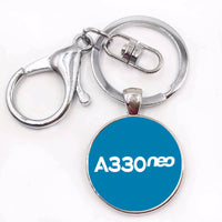 Thumbnail for A330neo & Text Designed Circle Key Chains