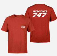 Thumbnail for Boeing 747 & Text Designed Pocket T-Shirts