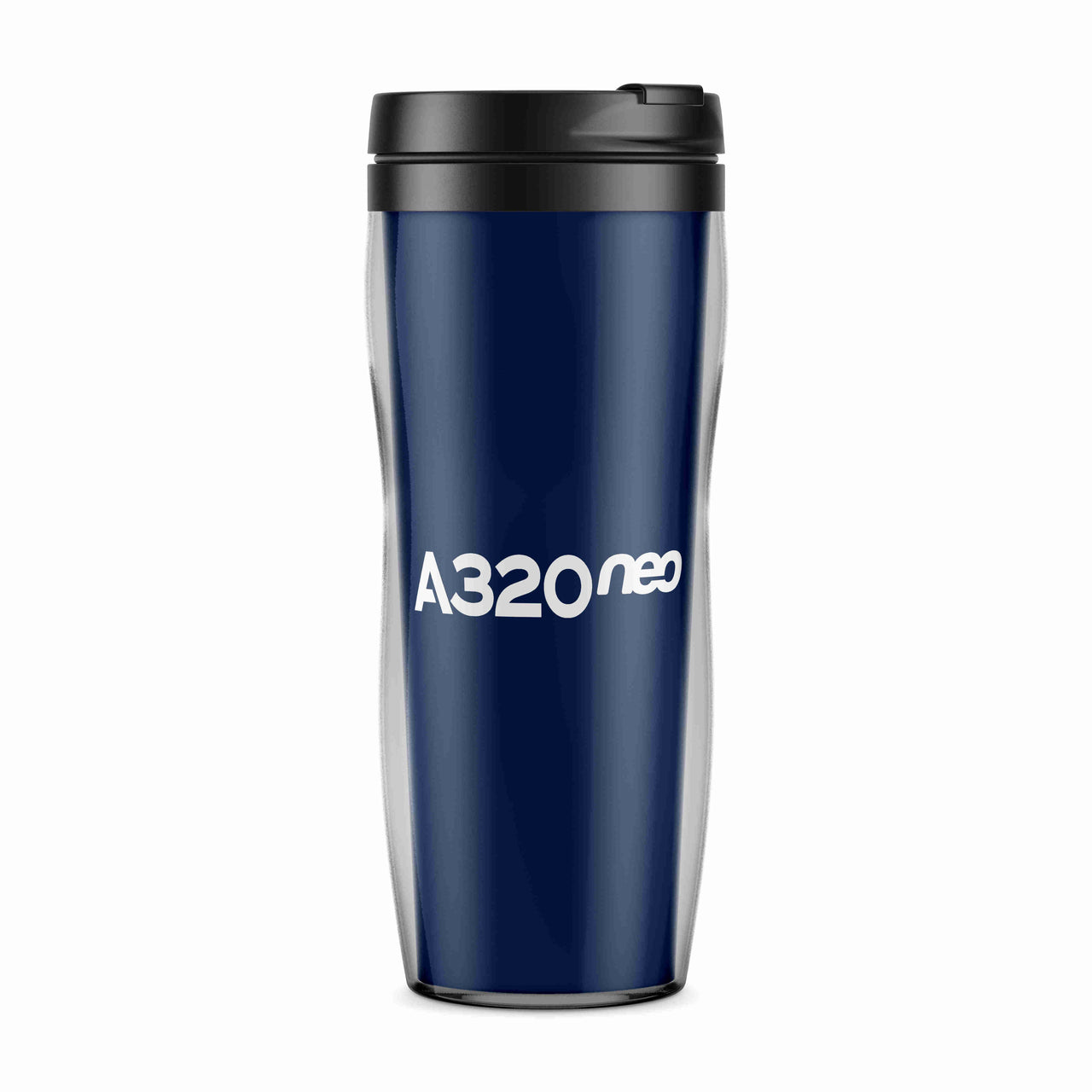 A320neo & Text Designed Plastic Travel Mugs