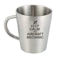 Thumbnail for Aircraft Mechanic Designed Stainless Steel Coffee Mugs