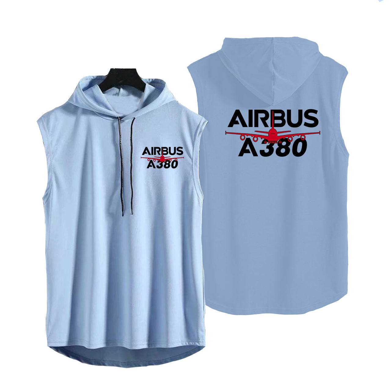 Amazing Airbus A380 Designed Hooded Tank Tops