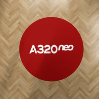 Thumbnail for A320neo & Text Designed Carpet & Floor Mats (Round)