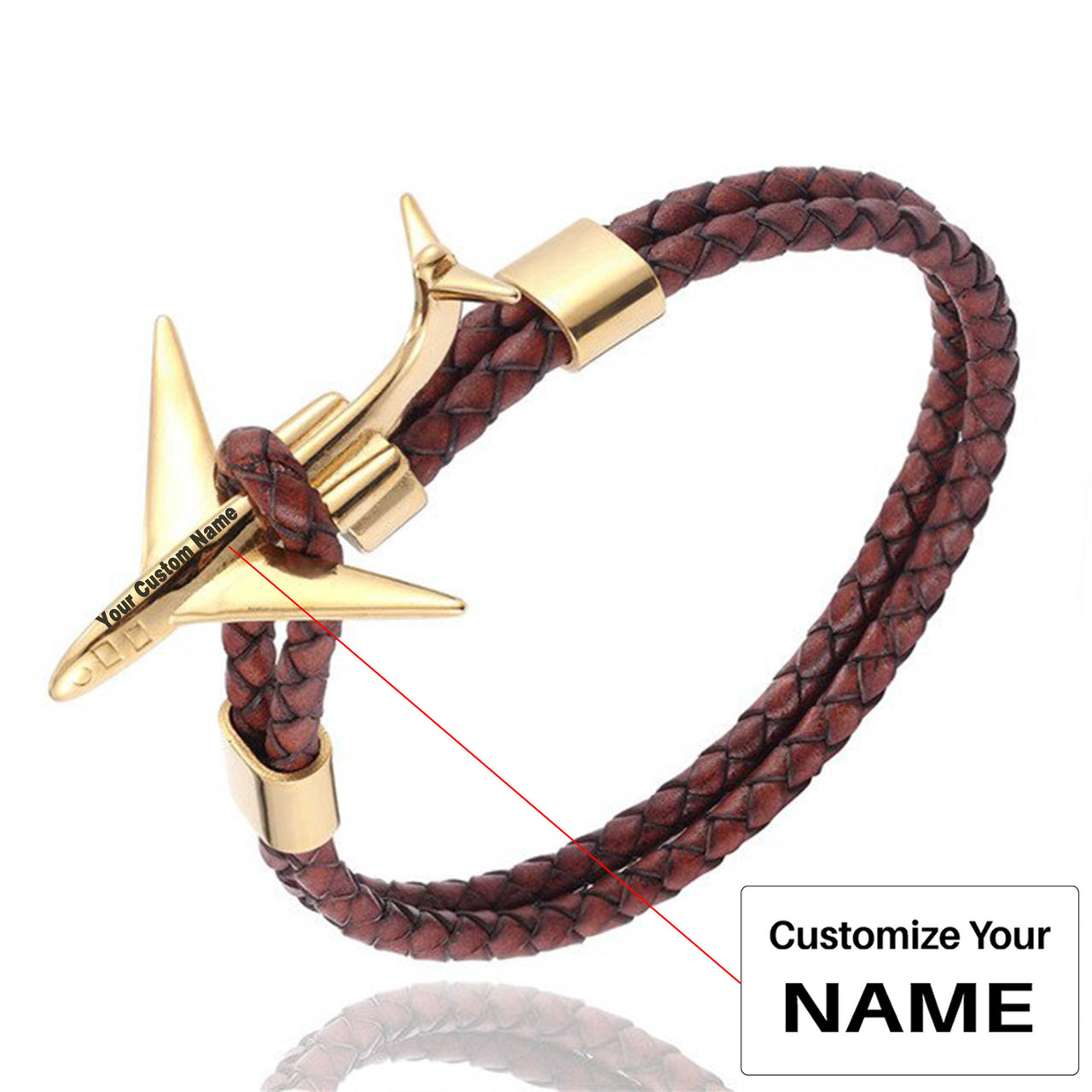 Super Cool Airplane Designed Leather Bracelets