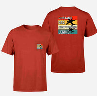 Thumbnail for Husband & Dad & Aircraft Mechanic & Legend Designed Pocket T-Shirts