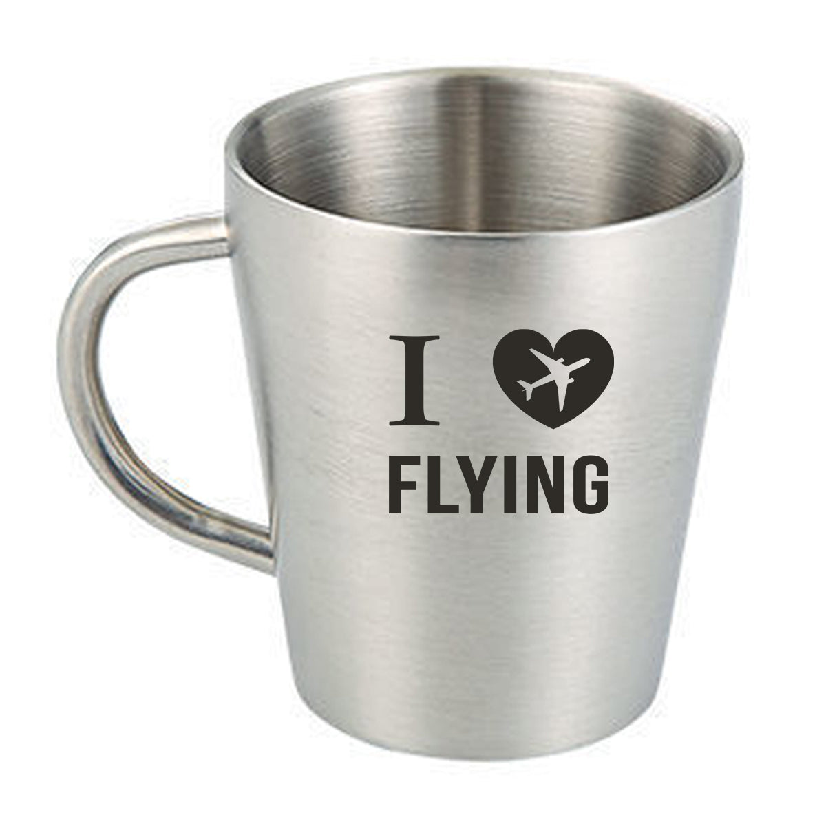 I Love Flying Designed Stainless Steel Coffee Mugs