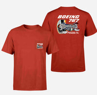 Thumbnail for Boeing 767 Engine (PW4000-94) Designed Pocket T-Shirts