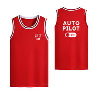 Thumbnail for Auto Pilot ON Designed Basketball Style Sports Tank Tops