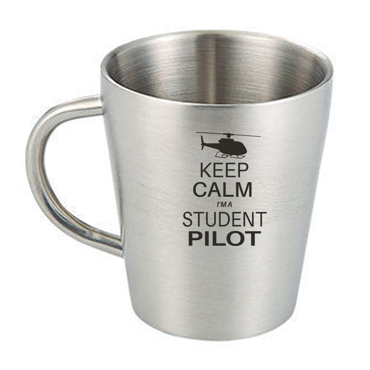 Student Pilot (Helicopter) Designed Stainless Steel Coffee Mugs