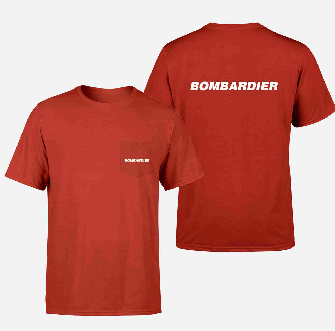 Bombardier & Text Designed Pocket T-Shirts