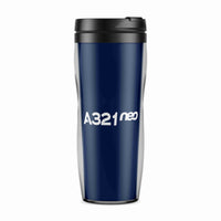 Thumbnail for A321neo & Text Designed Plastic Travel Mugs