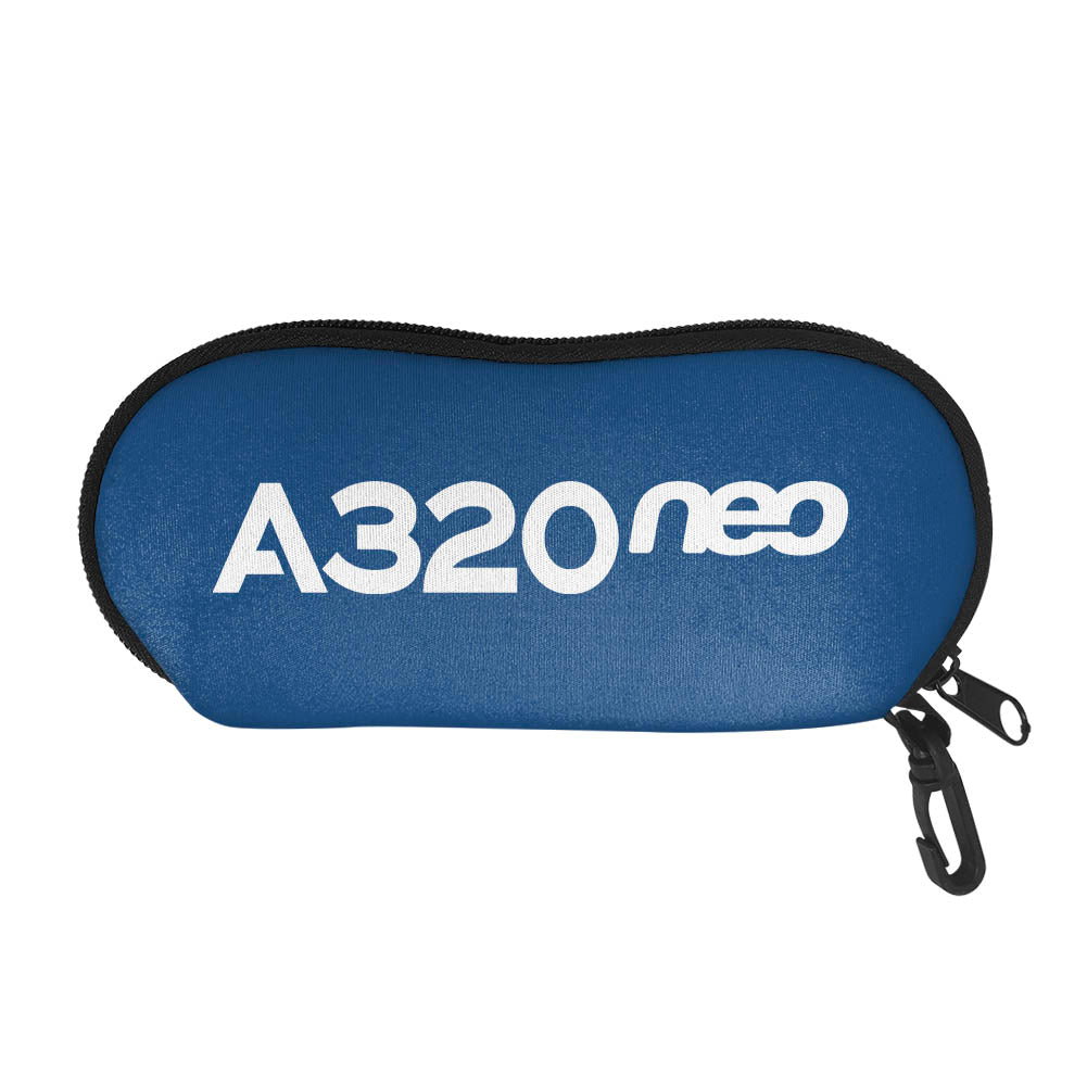 A320neo & Text Designed Glasses Bag