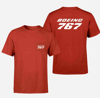 Thumbnail for Boeing 767 & Text Designed Pocket T-Shirts