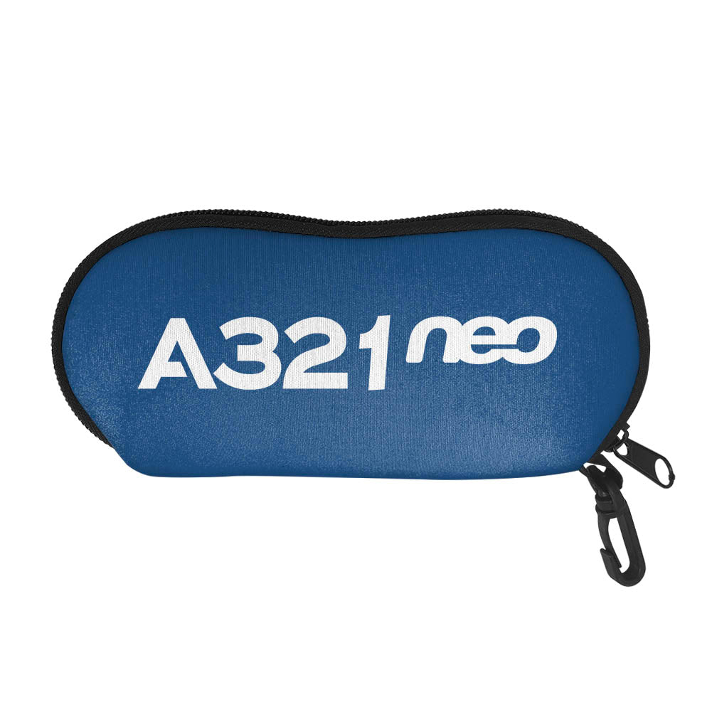 A321neo & Text Designed Glasses Bag