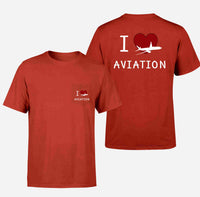 Thumbnail for I Love Aviation Designed Pocket T-Shirts