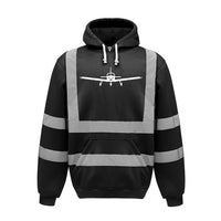 Thumbnail for Piper PA28 Silhouette Plane Designed Reflective Hoodies