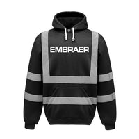 Thumbnail for Embraer & Text Designed Reflective Hoodies