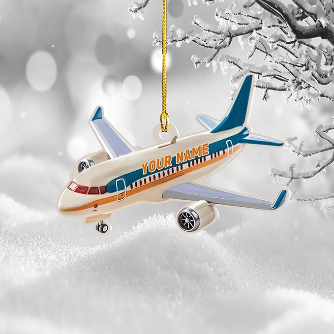 Personalized Airplane Ornaments for Christmas Tree