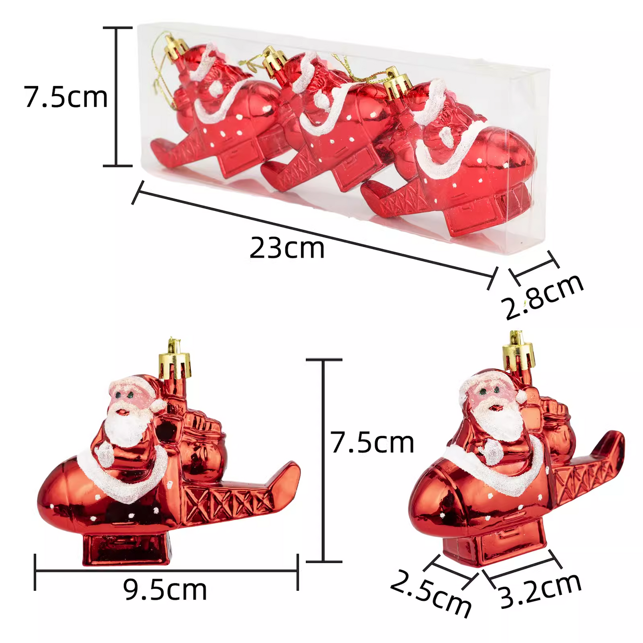 Flying Airplane Santa Claus  for Christmas Tree Didiseaon Ornaments