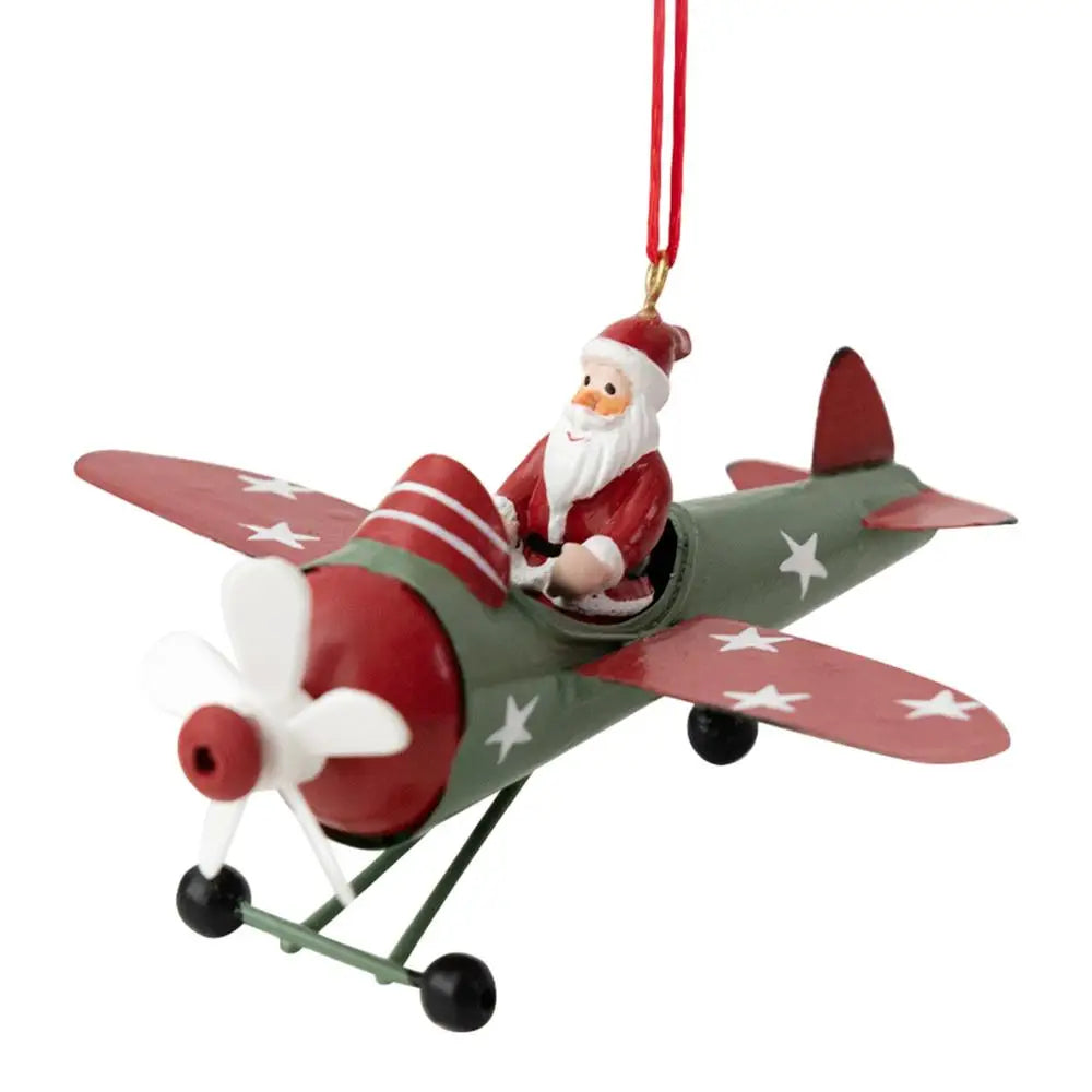 Airplane  Didiseaon for Christmas Tree Ornaments Claus Ornaments