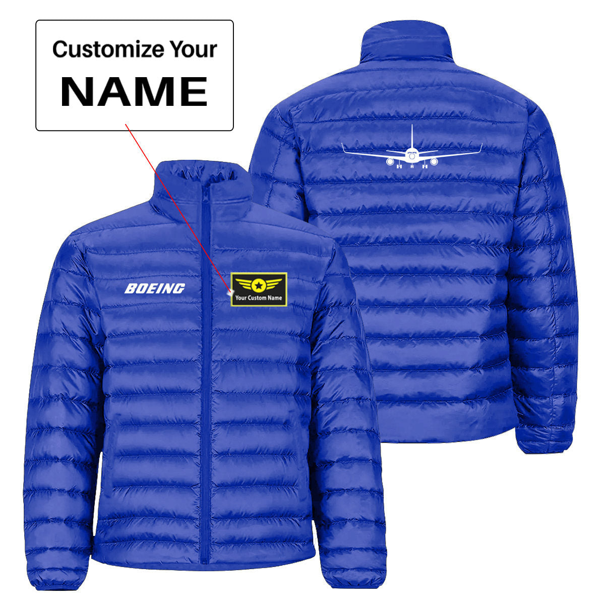 Boeing 767 Silhouette Designed Padded Jackets