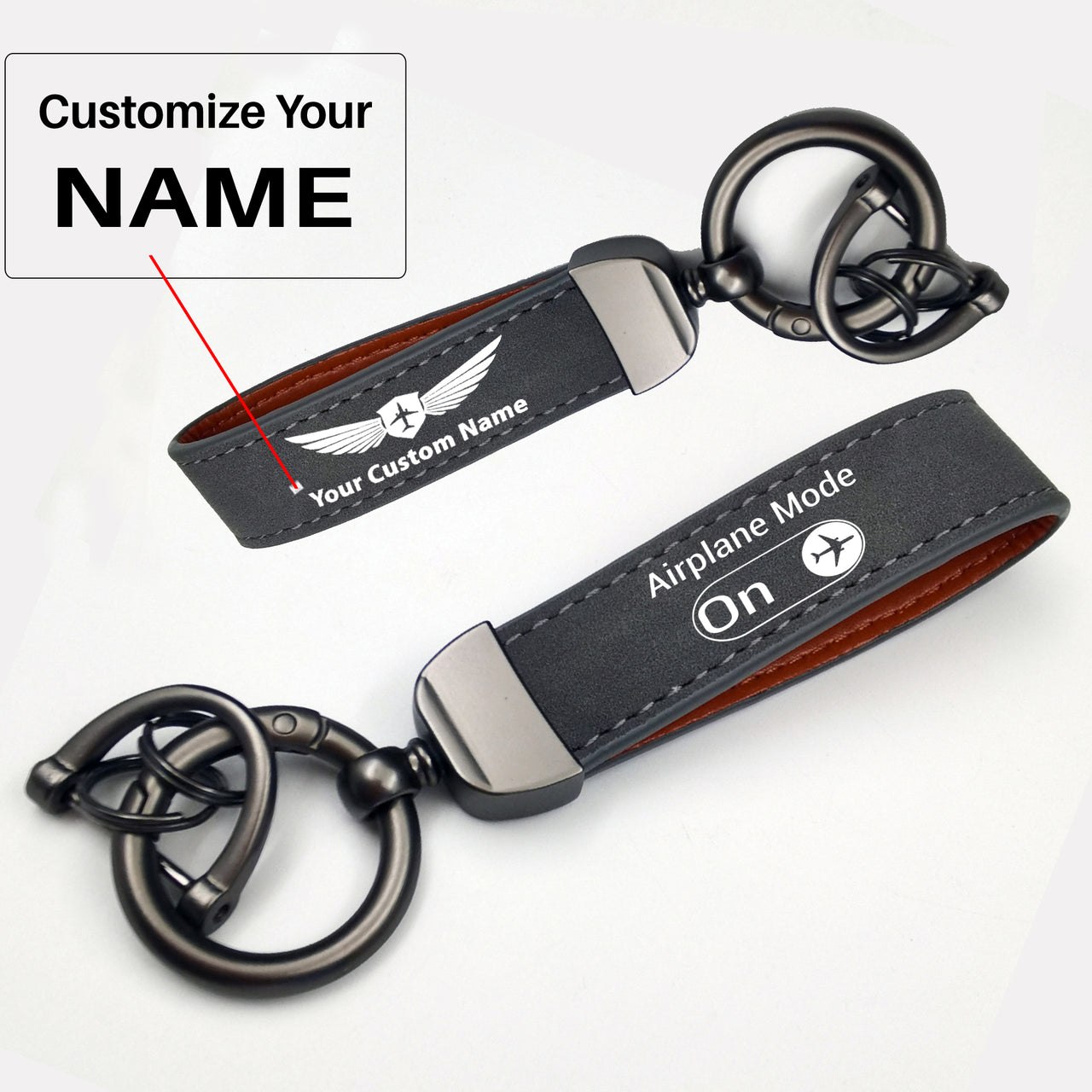 Airplane Mode On Design Horseshoe Buckle Key Chains