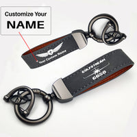 Thumbnail for Gulfstream G650 & Plane Design Horseshoe Buckle Key Chains