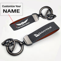 Thumbnail for Qantas Airways Airlines Design Horseshoe Buckle Key Chains