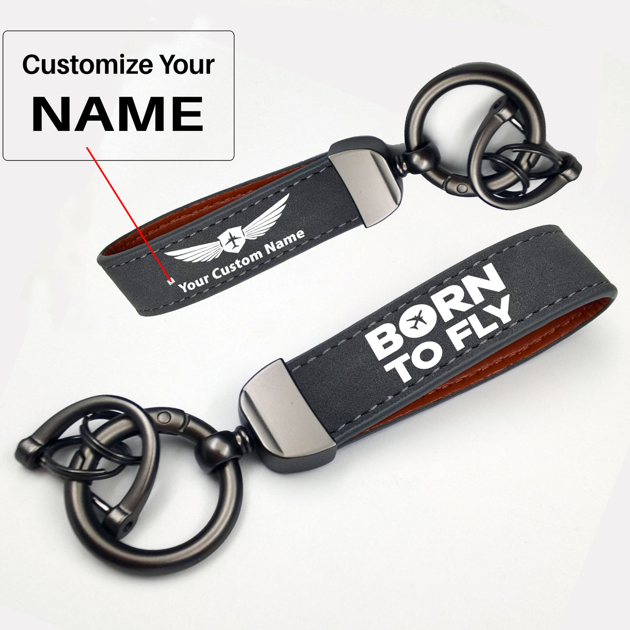 Born To Fly Special Design Horseshoe Buckle Key Chains