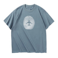 Thumbnail for Aviation Finger Print Designed Relax Fit T-Shirts