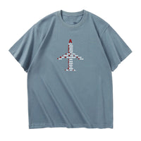 Thumbnail for Airplane Shape Aviation Alphabet Designed Relax Fit T-Shirts