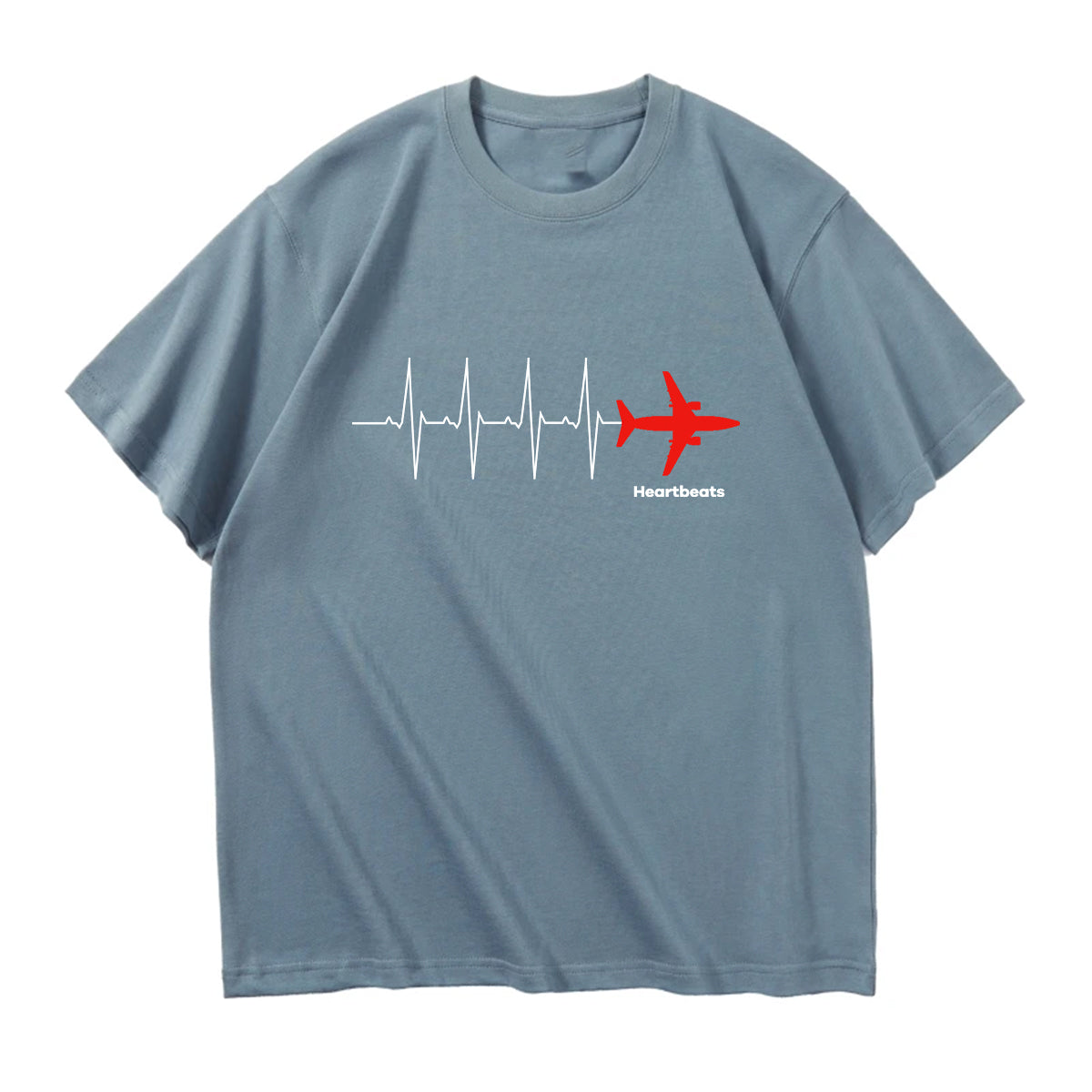 Aviation Heartbeats Designed Relax Fit T-Shirts