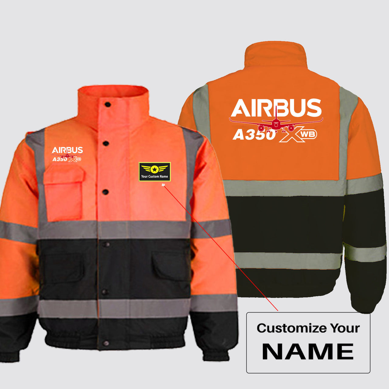 Amazing Airbus A350 XWB Designed Reflective Winter Jackets