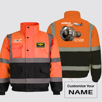 Thumbnail for Airbus A320 & V2500 Engine Designed Reflective Winter Jackets