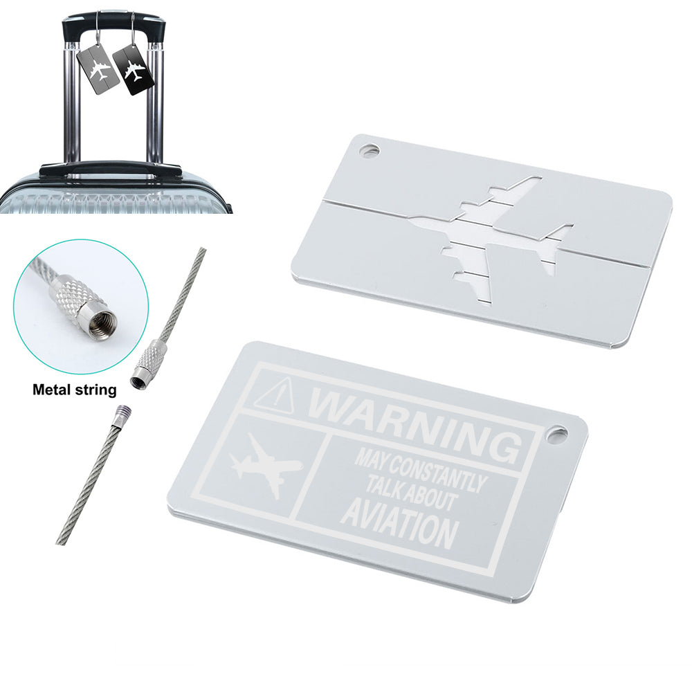 Warning May Constantly Talk About Aviation Designed Aluminum Luggage Tags