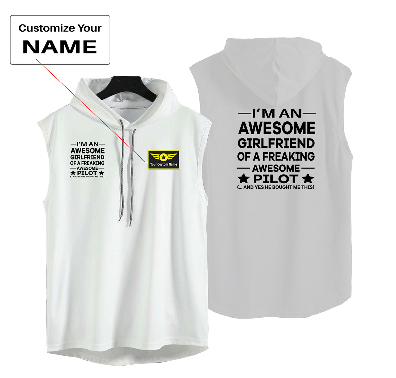 I am an Awesome Girlfriend Designed Hooded Tank Tops