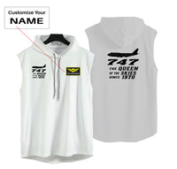 Thumbnail for Boeing 747 - Queen of the Skies (2) Designed Hooded Tank Tops