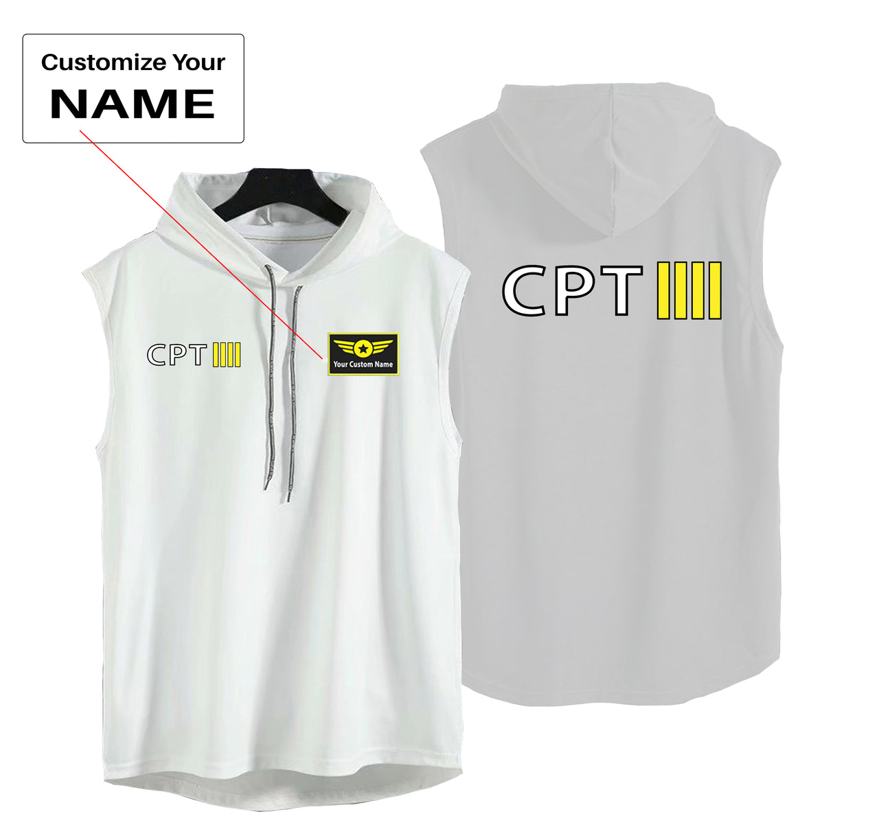 CPT & 4 Lines Designed Hooded Tank Tops