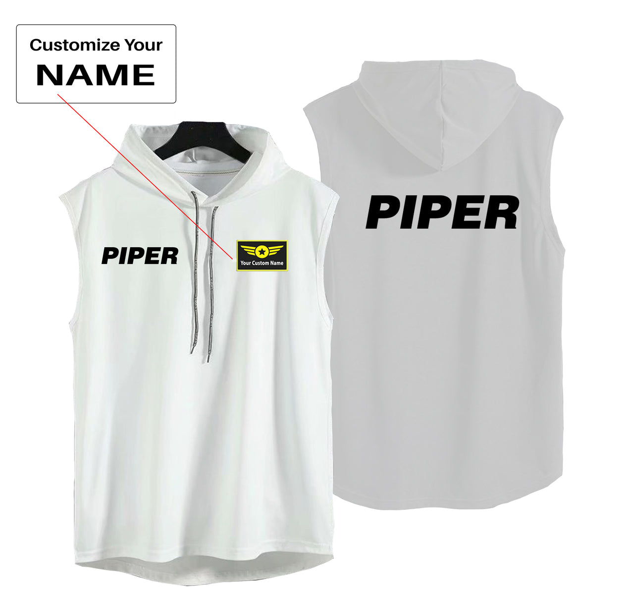 Piper & Text Designed Hooded Tank Tops