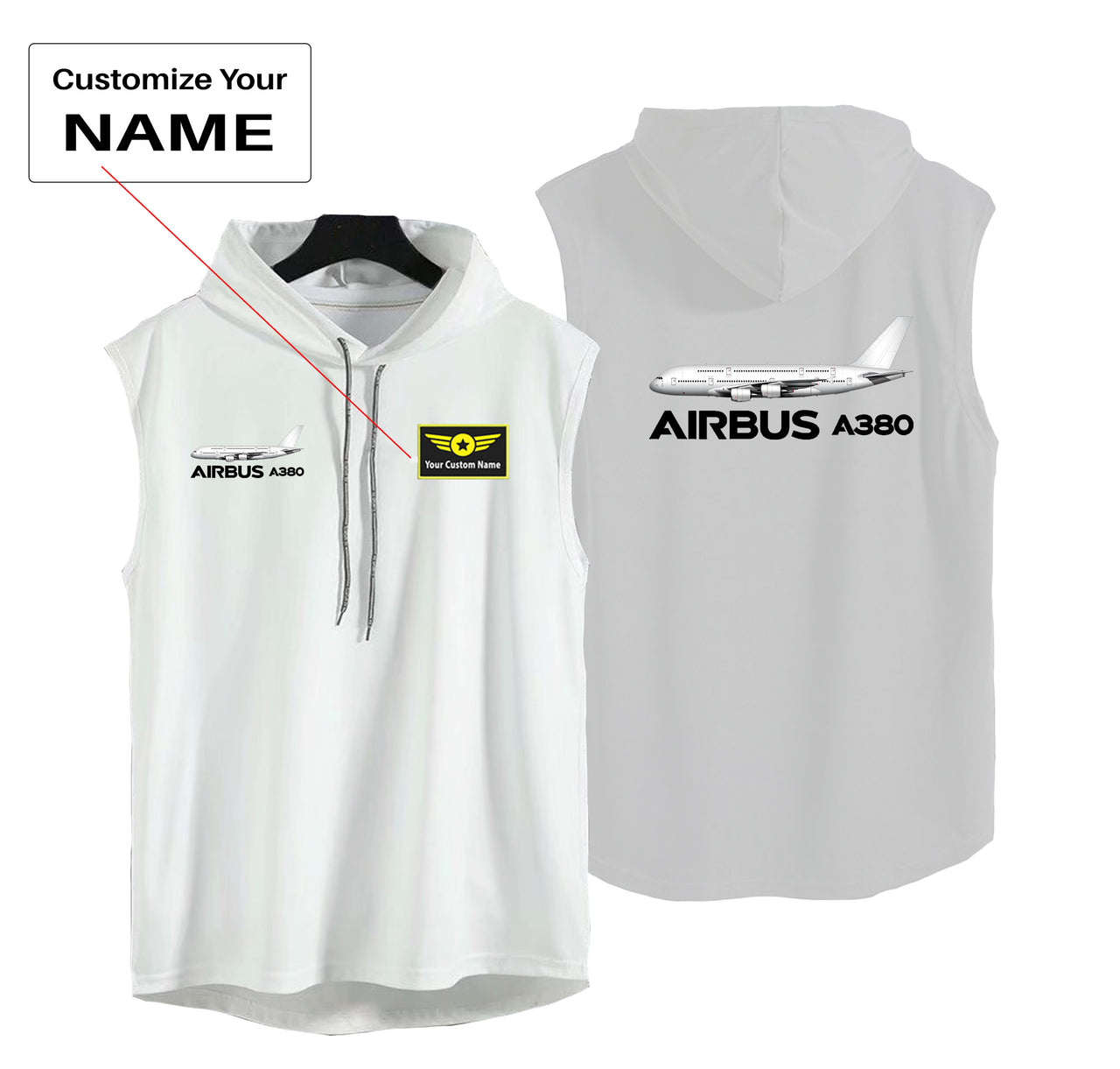 The Airbus A380 Designed Hooded Tank Tops