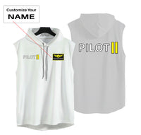 Thumbnail for Pilot & Stripes (2 Lines) Designed Hooded Tank Tops