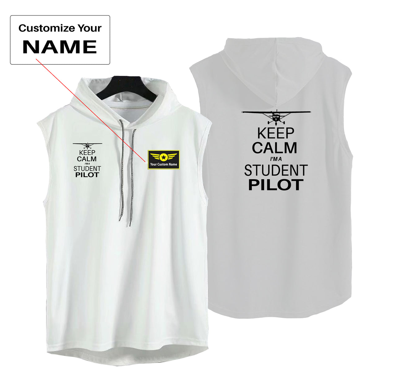 Student Pilot Designed Hooded Tank Tops