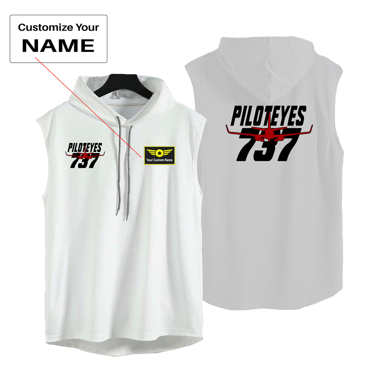 Amazing Piloteyes737 Designed Hooded Tank Tops