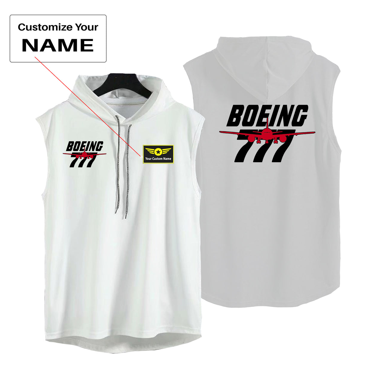 Amazing Boeing 777 Designed Hooded Tank Tops