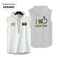 Thumbnail for I Like Aviation Designed Hooded Tank Tops