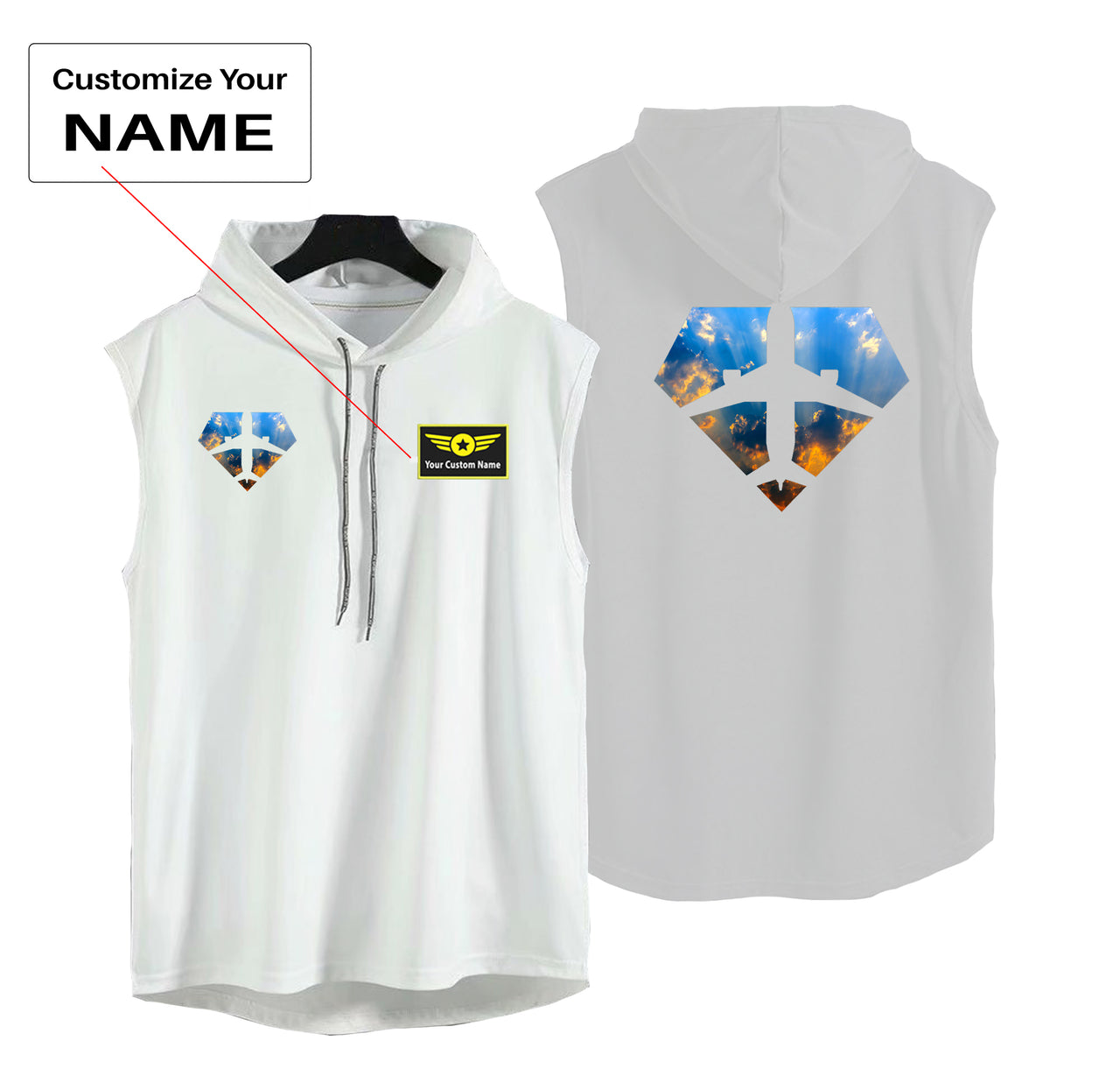 Supermen of The Skies (Sunrise) Designed Hooded Tank Tops