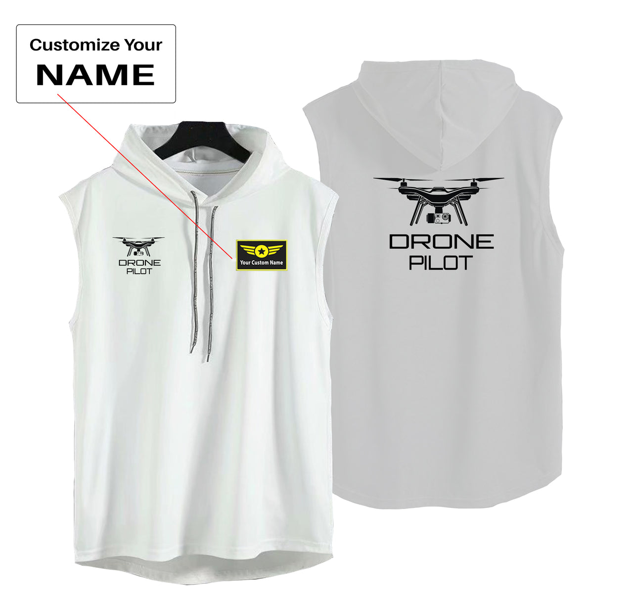 Drone Pilot Designed Hooded Tank Tops