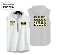 Thumbnail for Blood Type AVGAS Designed Hooded Tank Tops